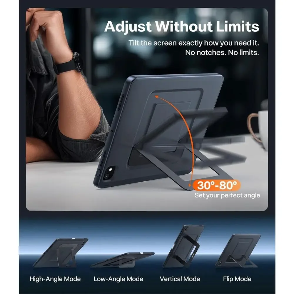 TORRAS Ostand For IPad Pro 11 Inch Case 2024 (M4) Ultra Stable Stand, Multiple